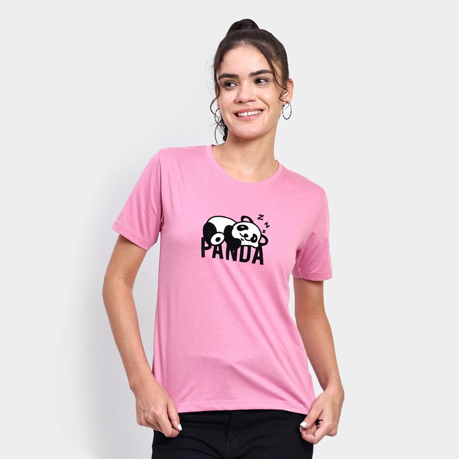 Ladies' Round Neck T-Shirt , Purple, large image number null