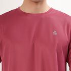 Men's Light Pink Crew Neck Athleisure T-Shirt, Light Pink, small