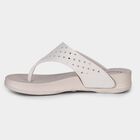 Women's Beige Toe-Post Flip-Flops, गहरा पीला, small