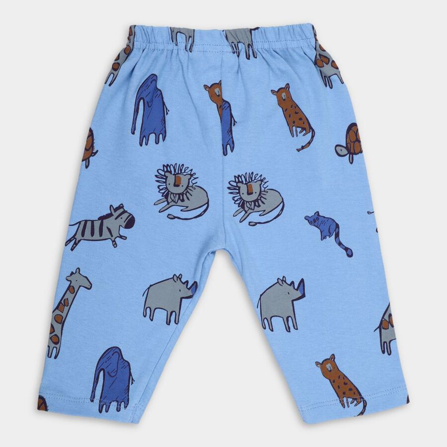 Infants' Cotton Pyjama, Mid Blue, large image number null