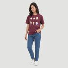 Women's Pink Cotton Round Neck Regular T-Shirt, Pink, small