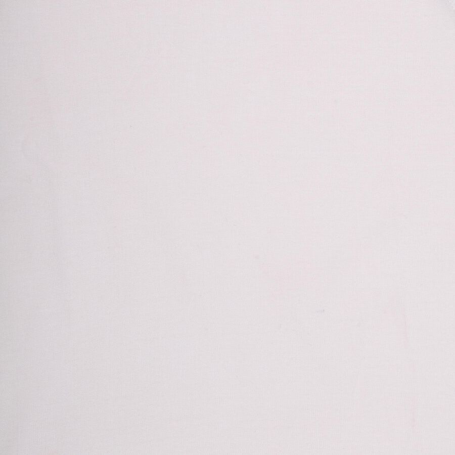 Girls Bright White Cotton Round Neck Sleeveless Vest, White, large