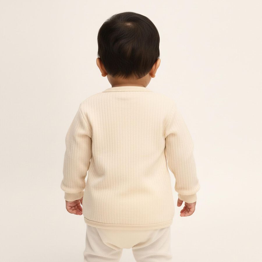 Infants Beige Full Sleeve Thermal, गहरा पीला, large image number null
