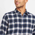Checks Casual Shirt, Dark Blue, small image number null