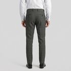 Men's Black Slim Fit Flat-Front Formal Trousers, Black, small