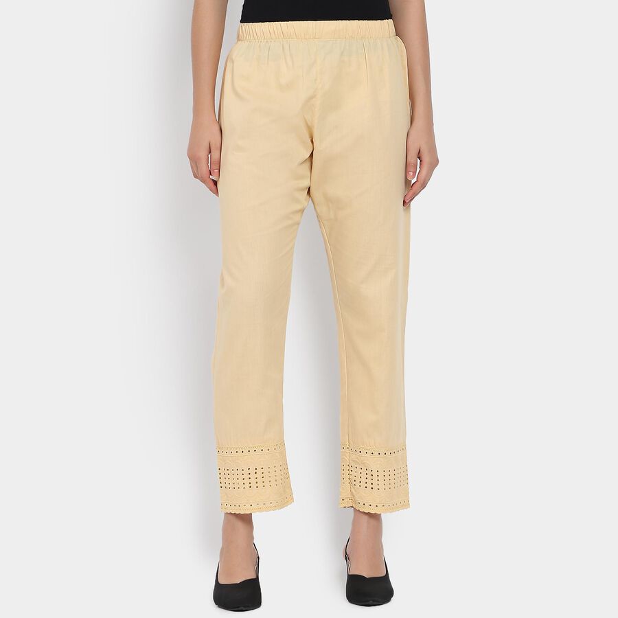 Ladies' 100% Cotton Palazzos, गहरा पीला, large image number null