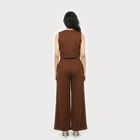 Women's Brown Solid Ethnic Co-ord Set, Brown, small