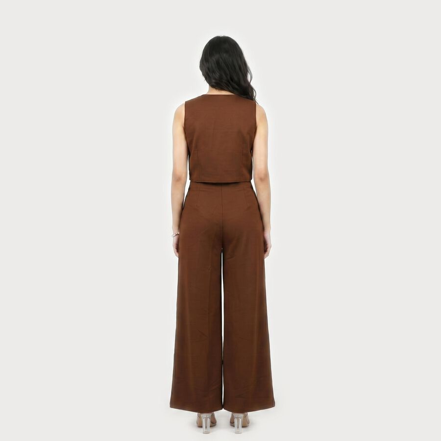 Women's Brown Solid Ethnic Co-ord Set, Brown, large