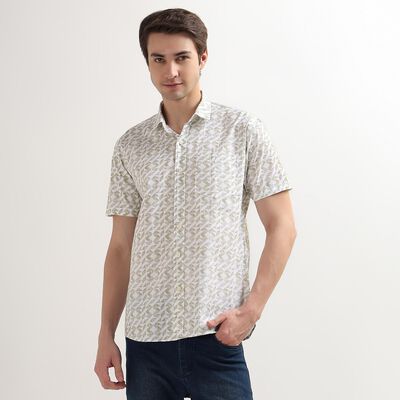 Men's 100% Cotton Regular Collar Casual Shirt