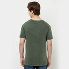 Cut & Sew Round Neck T-Shirt, Olive, small image number null