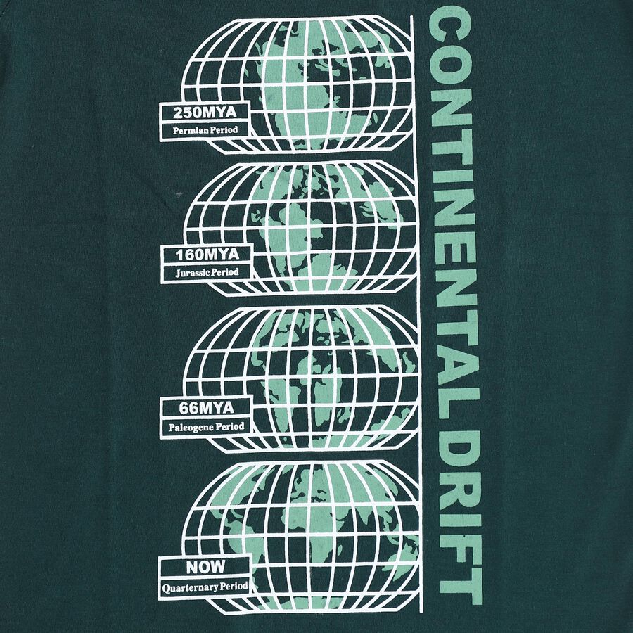 Boys' Half Sleeves T-Shirt, गहरा हरा, large image number null