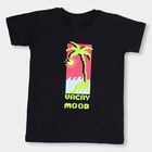 Kids' Deep Midnight Navy Blue Cotton Round Neck Casual T-Shirt, Navy Blue, small image number null