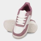 Women's Muted Dusty Pink Lace-Up Casual Shoes, Pink, small