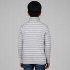 Boys Light Grey Turtleneck Striped Pullover, हल्का ग्रे, small image number null