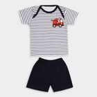 Infant Boys' 100% Cotton Baba Suit , नेवी ब्लू, small image number null