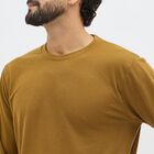 Men's Mustard Yellow Round Neck Casual T-Shirt, Yellow, small image number null