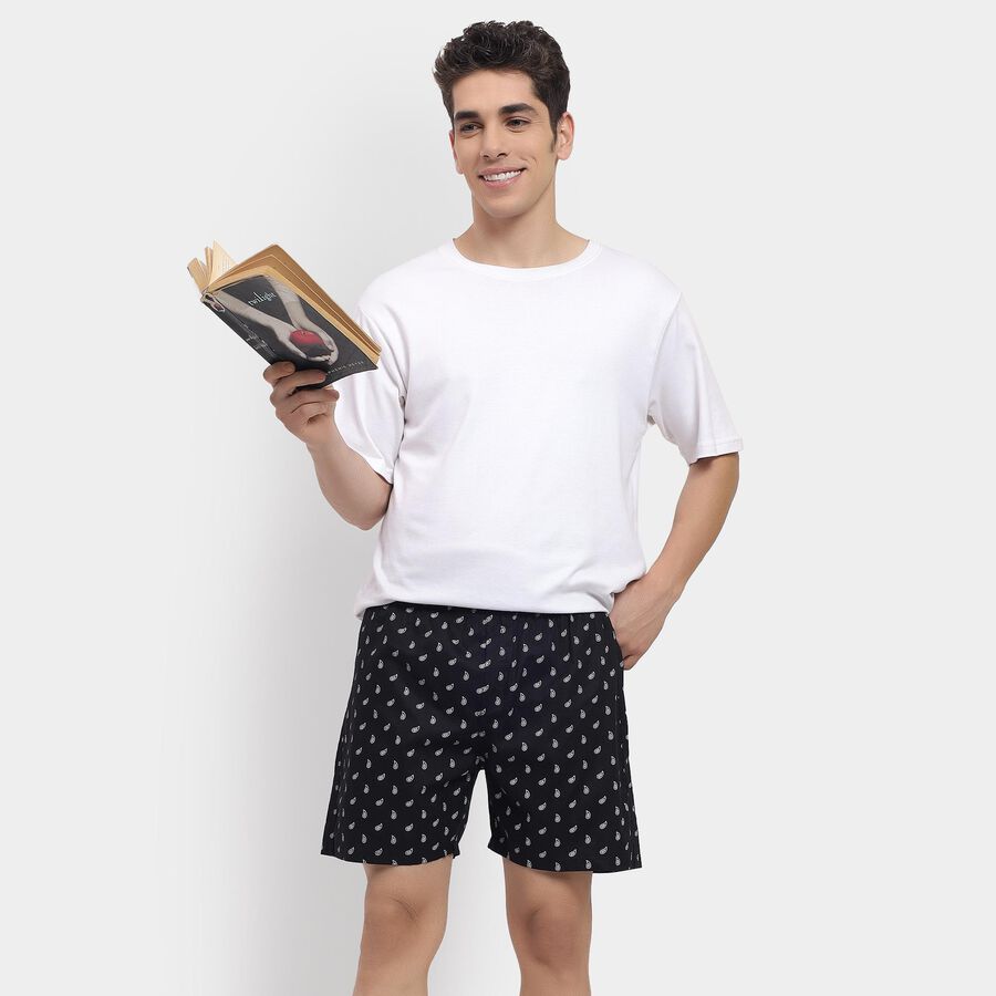 Men's 100% Cotton Boxers , Black, large image number null