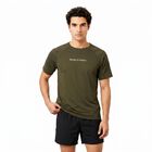 Men's Olive Green Round Neck Regular Drifit T-Shirt, ओलिव, small