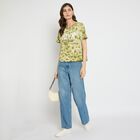 Ladies' 100% Cotton Round Neck T-Shirt , हल्का हरा, small image number null