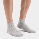 Men's Ankle Length Pack of 3 Socks ( Grey, Black, White ), Teal Blue, small