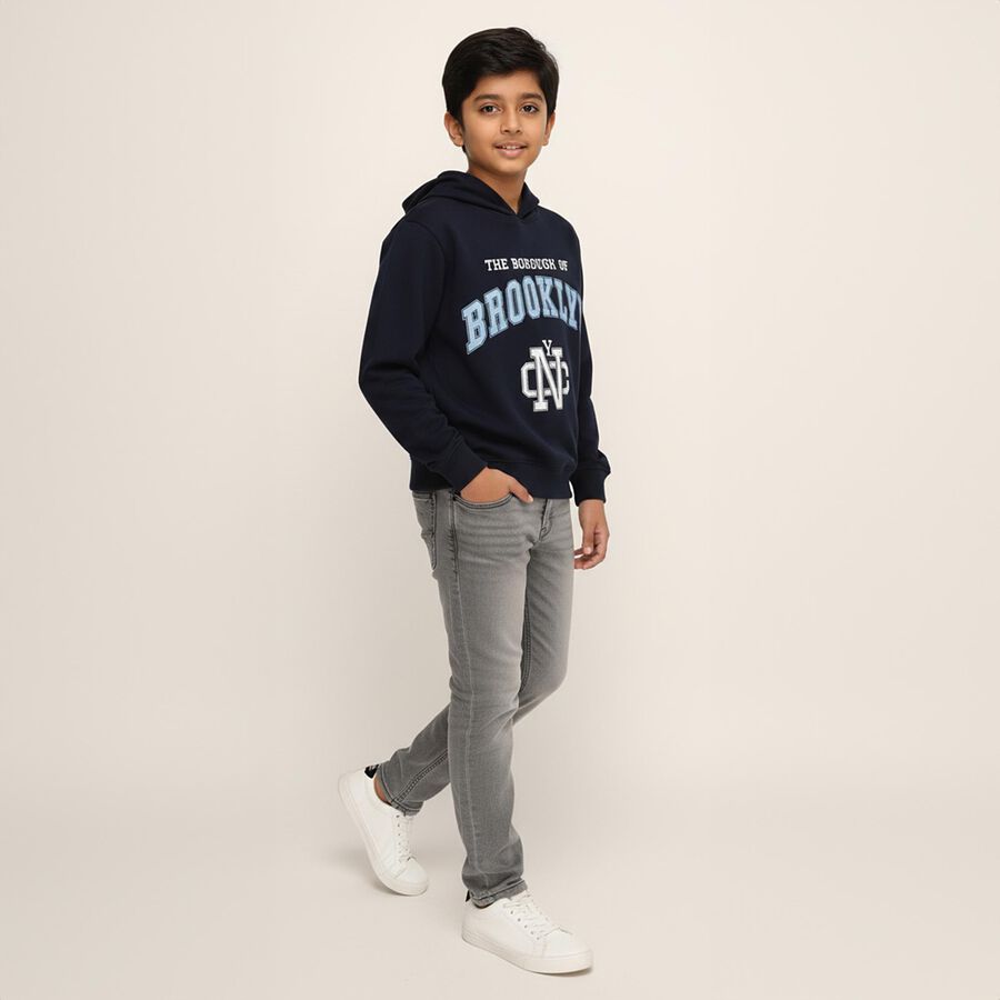 Boys' Sweatshirt, Navy Blue, large image number null