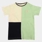 Boys Light Green Cotton Round Neck Casual Boys T-Shirt, हल्का हरा, small