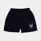 Infants' Navy Blue Regular Fit Graphic Printed Half Pant, Navy Blue, small