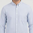 Men Light Blue Cotton Casual Shirt, हल्का नीला, small