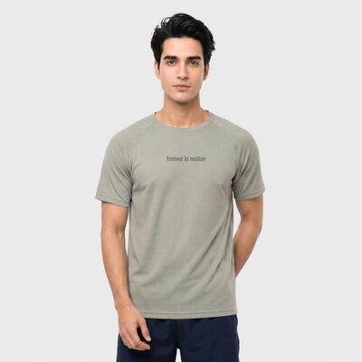 Men's Grey Crew Neck Regular Drifit T-Shirt