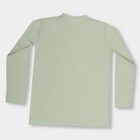 Boys' Light Sage Green Crew Neck Casual T-Shirt, हल्का हरा, small image number null