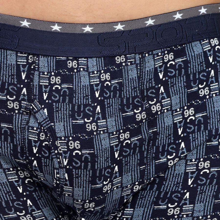 Men's 100% Cotton Trunks , Navy Blue, large