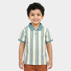 Boys Light Blue Polo Neck Casual T-Shirt, Light Blue, small