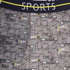 Boys Muted Grey Regular Fit Printed Briefs, हल्का ग्रे, small