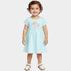 Infants' Light Green Regular Fit Lace Trim Frock, Light Green, small