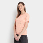 Solid Round Neck T-Shirt, Peach, small image number null