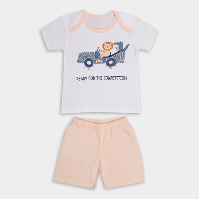 Infants' 100% Cotton Boat Neck Baba Suit 