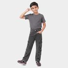 Boys' Dark Grey Cargo Fit Washed Jeans, Dark Grey, small