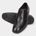 Men's Jet Black Lace-Up Formal Shoes, काला, small