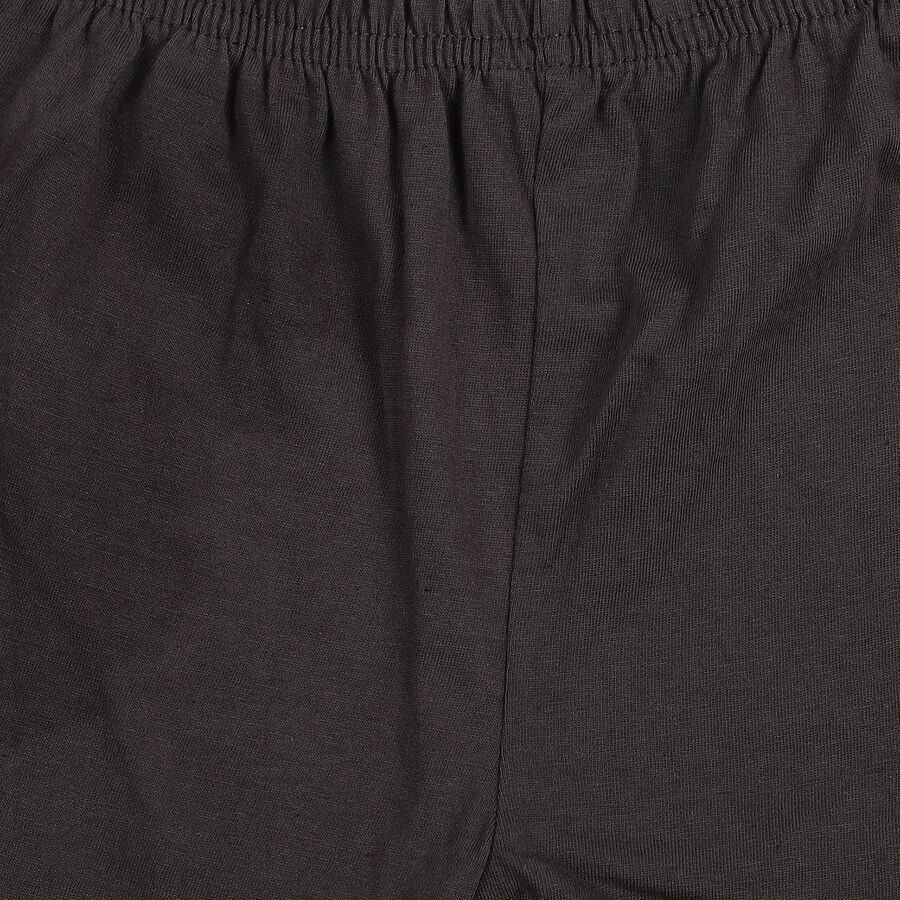Infants' Dark Grey Jogger Fit Cartoon Printed Cotton Pyjama, Dark Grey, large