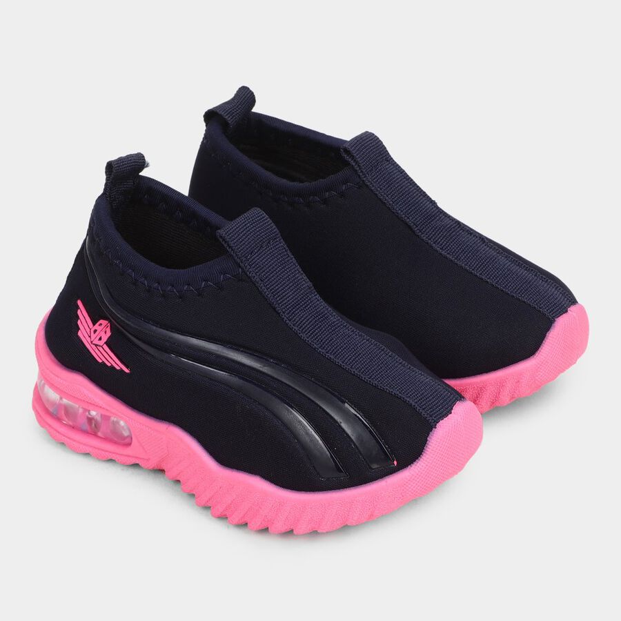 Girls' Solid Casual Shoes, Navy Blue, large image number null