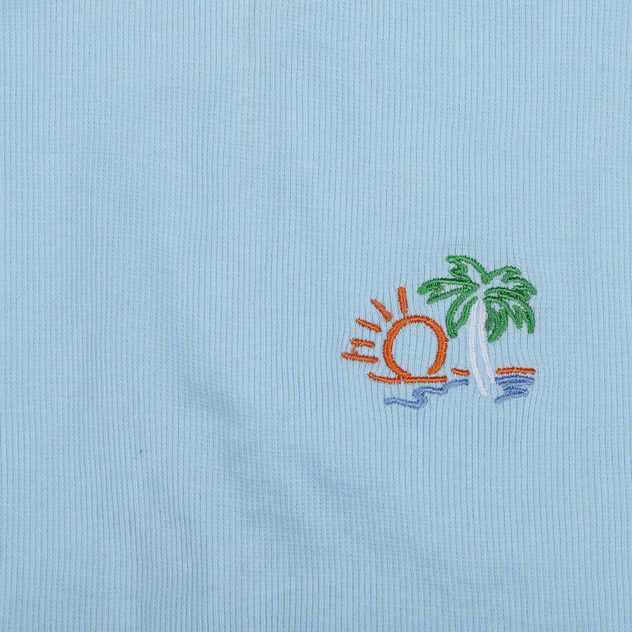 Girls Light Blue Round Neck Casual T-Shirt, हल्का नीला, large