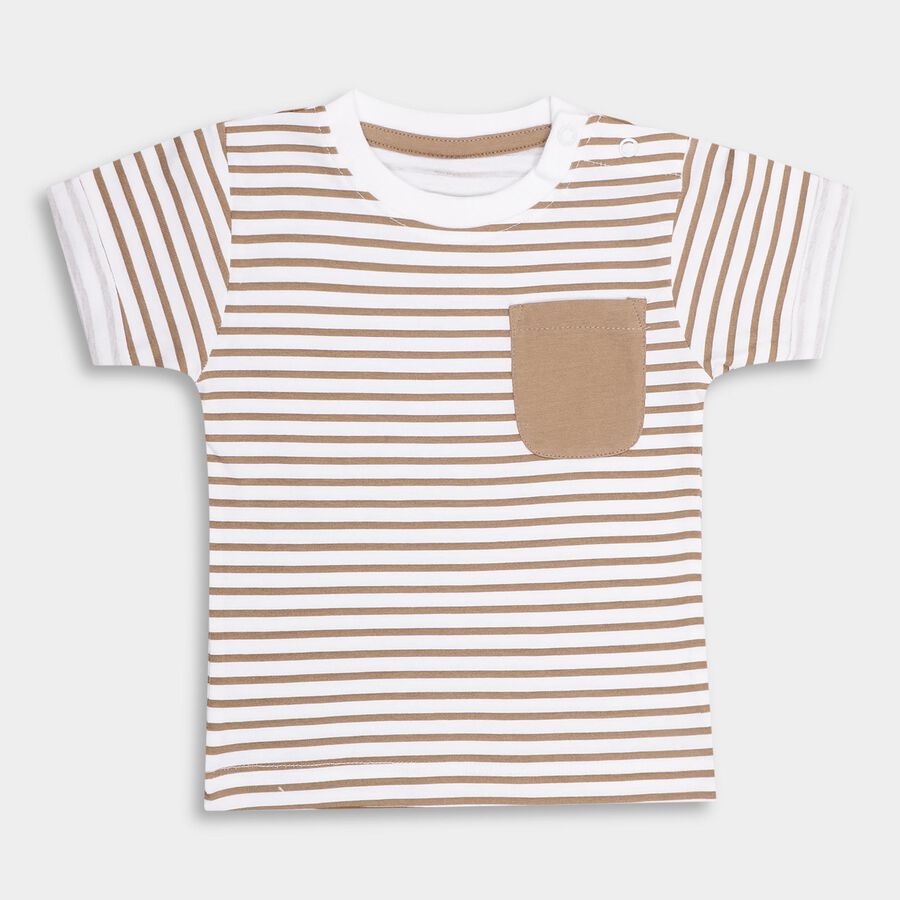Infant Boys' 100% Cotton Baba Suit, Beige, large image number null