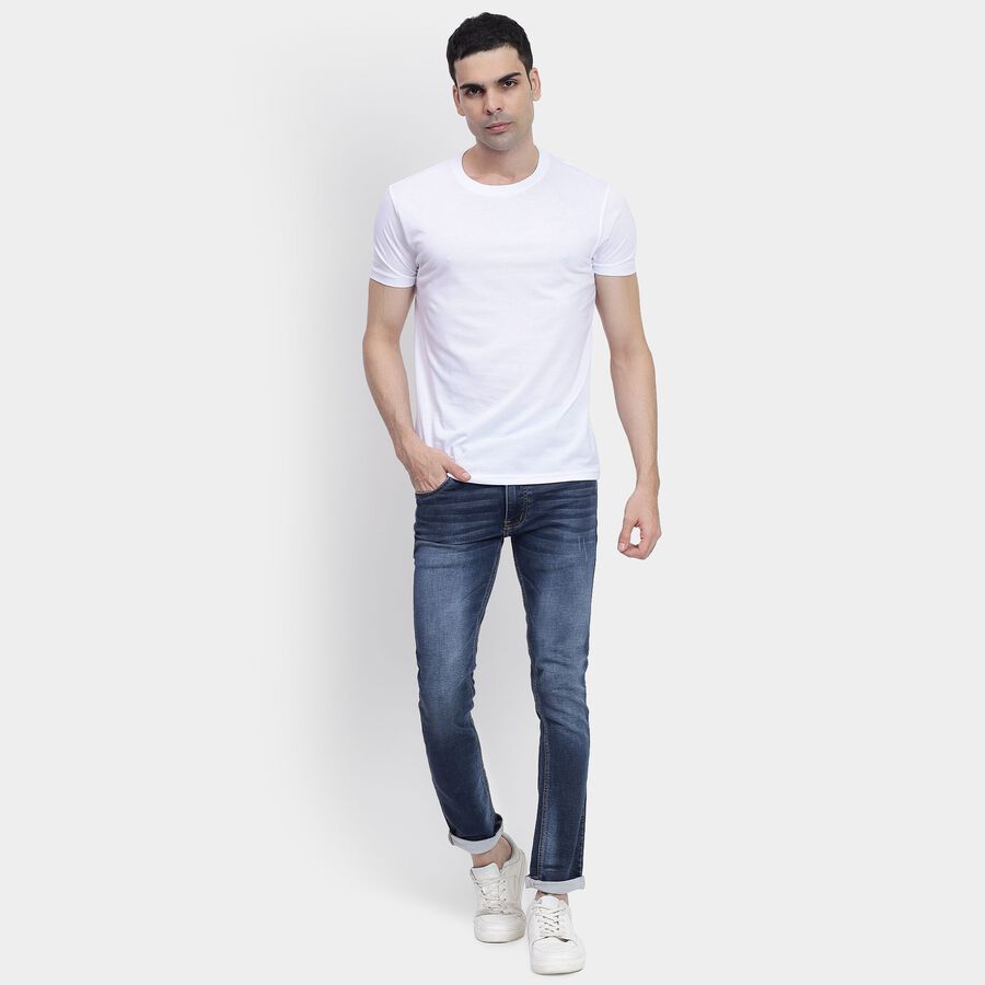 Men's Skinny Jeans, Dark Blue, large image number null