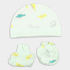 Infants' 100% Cotton Gift Set (Cap, Mittens, Booties), Light Green, small