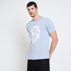 Men's Round Neck Half Sleeves T-Shirt, Sky Blue, small image number null