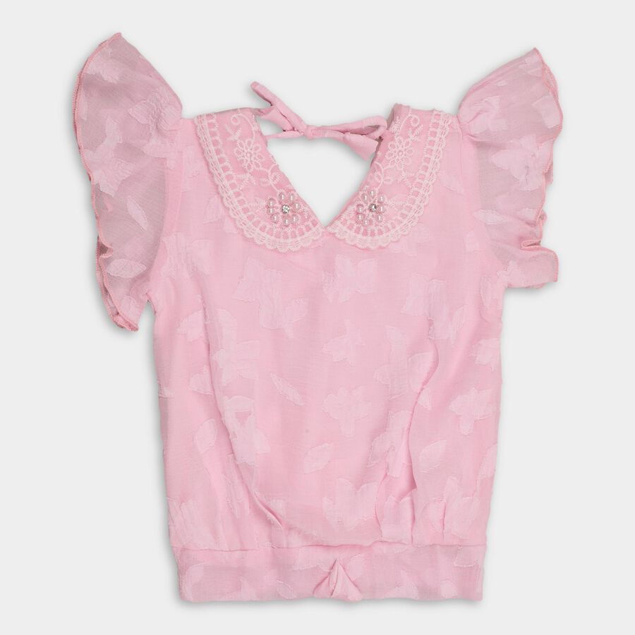Girls' T-Shirt , Light Pink, large