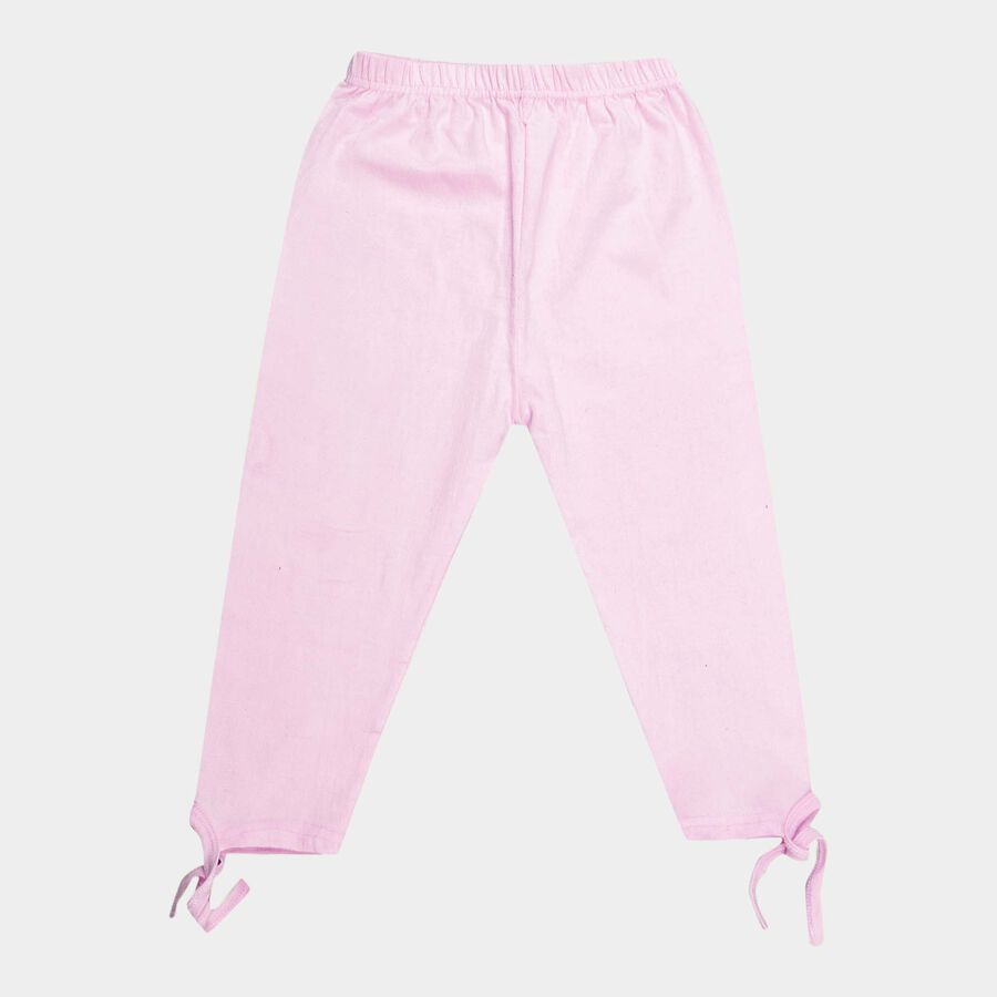 Girls Solid Pull Ups Capri, Light Pink, large image number null