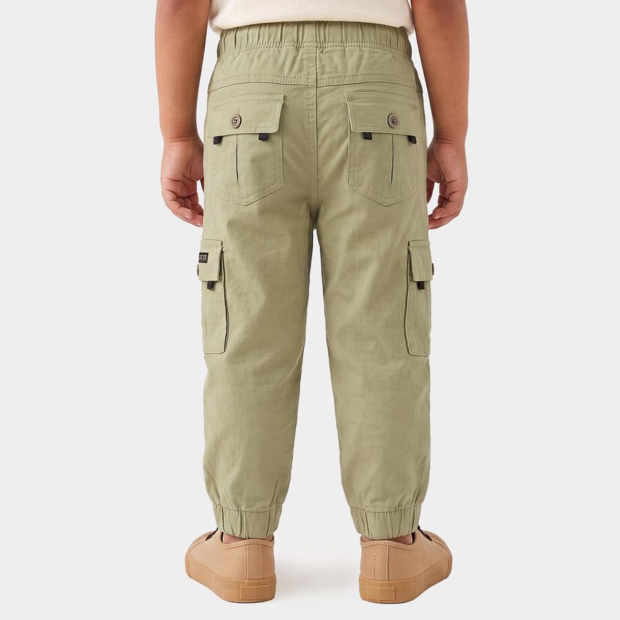 Boys' Light Green Regular Fit Cargo Trousers, Light Green, large