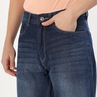 Men's Stonewashed Blue Straight Fit Jeans, Dark Blue, small image number null