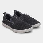 Men's Dark Charcoal Black Slip-On Casual Shoes, Black, small image number null